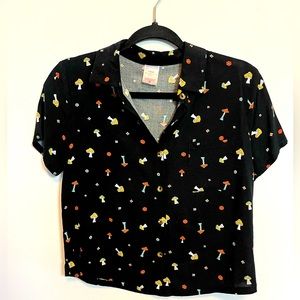 Mushroom print blouse
